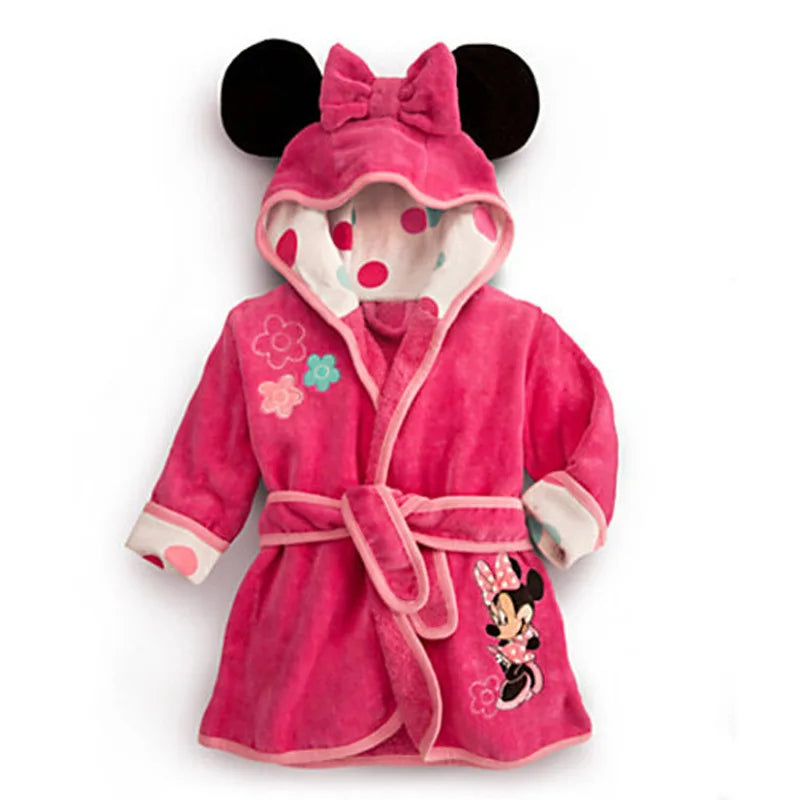 Autumn Winter Children Pijama Infantil Mickey Minnie Kids Warm Boys Pajama Girls Pyjamas Girls Animal Flannel Sleepwear Robe