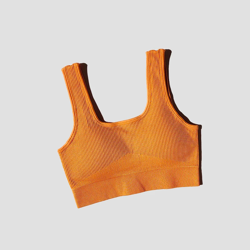 Seamless Sport Bra Women's Lingerie Fitness Yoga Running Vest Underwear Padded Crop Tops Underwear Push Up Gym Top Bras