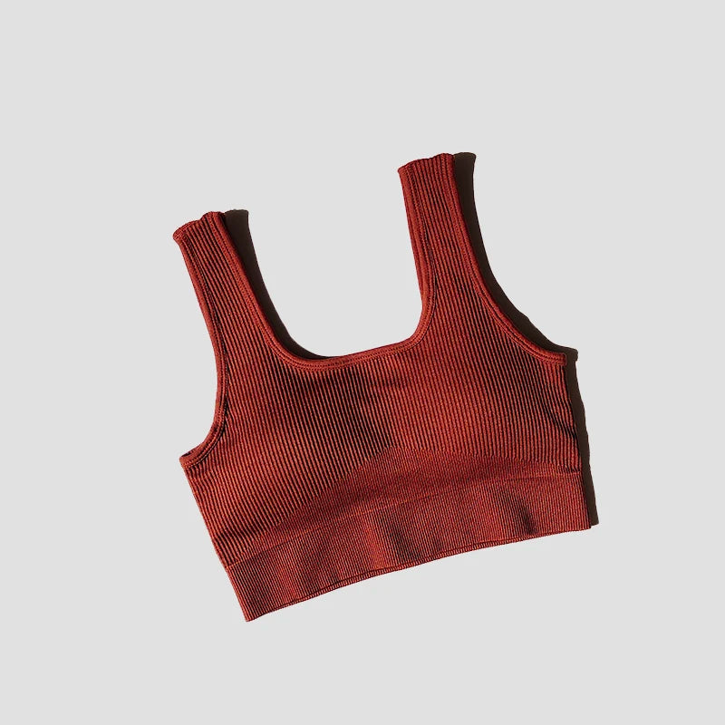 Seamless Sport Bra Women's Lingerie Fitness Yoga Running Vest Underwear Padded Crop Tops Underwear Push Up Gym Top Bras
