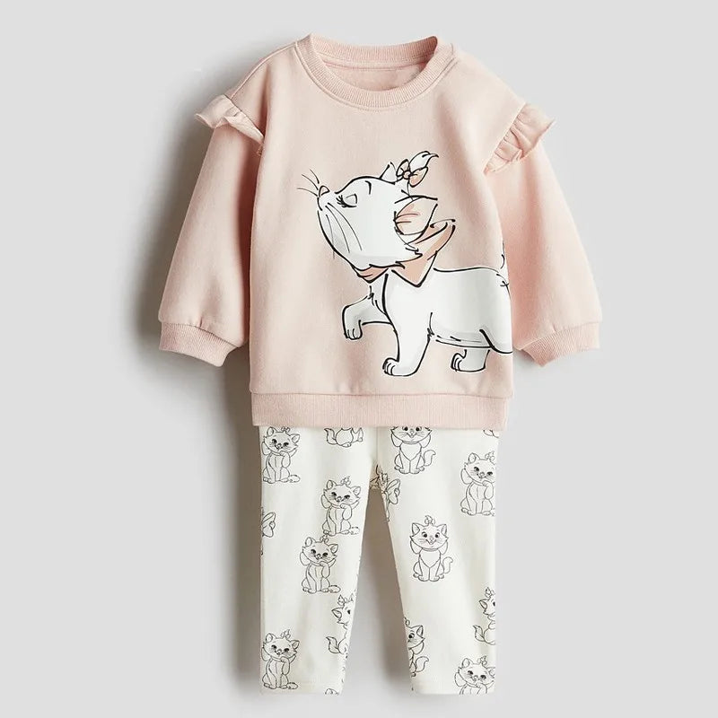 Boys Full Print Outfits Mickey Mouse Sweatshirt+Pants Two Piece Set Toddler New Trendy Hoodies Casual Loose Long Sleeve Suits