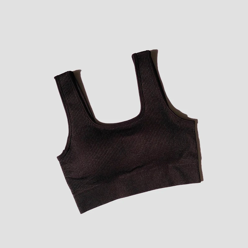 Seamless Sport Bra Women's Lingerie Fitness Yoga Running Vest Underwear Padded Crop Tops Underwear Push Up Gym Top Bras