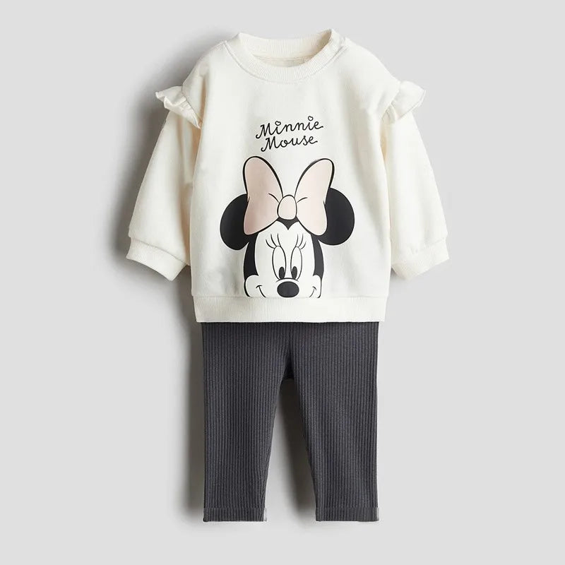 Boys Full Print Outfits Mickey Mouse Sweatshirt+Pants Two Piece Set Toddler New Trendy Hoodies Casual Loose Long Sleeve Suits