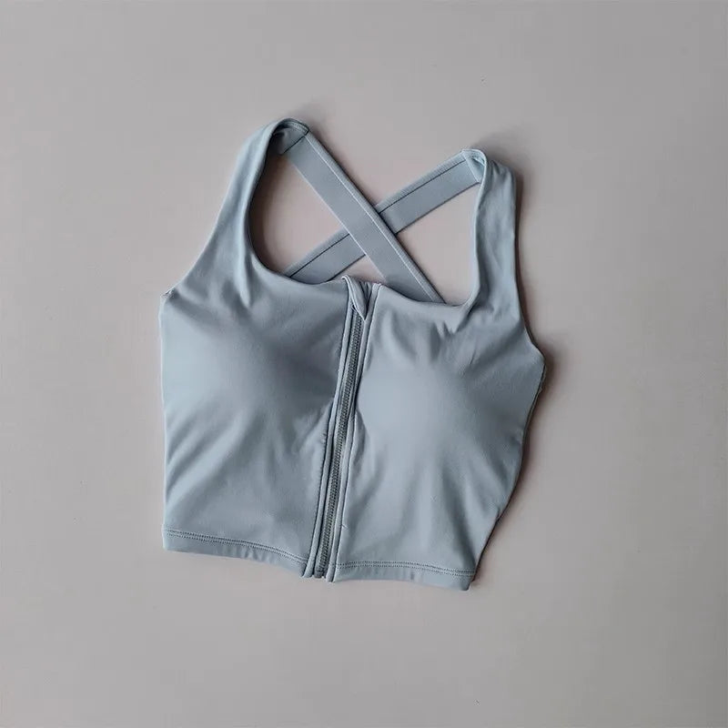 Crossed Back Nude Quick-drying Integrated Yoga Suit Vest Beautiful Back Shock-proof High-intensity Running Fitness Underwear