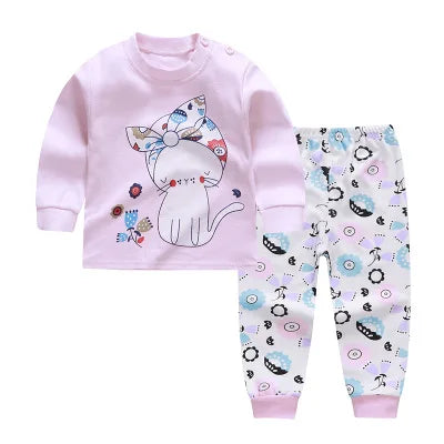 Cotton Baby Girl Clothes Winter Newborn Baby Clothing Set 2pcs Kids Clothes Set Spring Toddler Kids Clothes Pajamas Minnie Mouse
