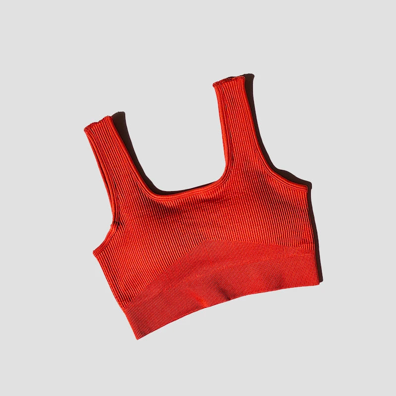 Seamless Sport Bra Women's Lingerie Fitness Yoga Running Vest Underwear Padded Crop Tops Underwear Push Up Gym Top Bras