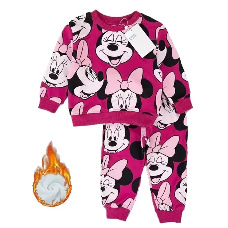 Winter Little Girl Casual Velvet Cartoon Set Fall Baby Girl Christmas Halloween Holiday Princess Gift Clothes Child Sets Outfits