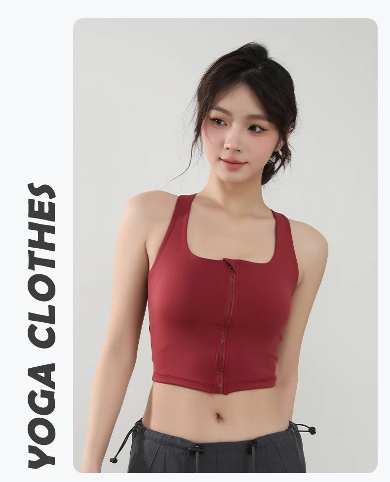 Crossed Back Nude Quick-drying Integrated Yoga Suit Vest Beautiful Back Shock-proof High-intensity Running Fitness Underwear