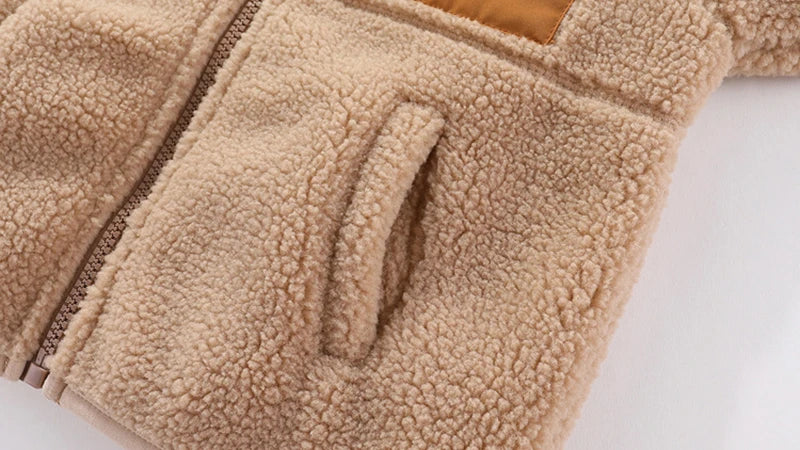1 2 3 4 5 6 7 Years Boys Jacket Autumn Winter Warm Fleece Baby Coats New Fashion Zipper Children's Outerwear Plush Kids Clothes