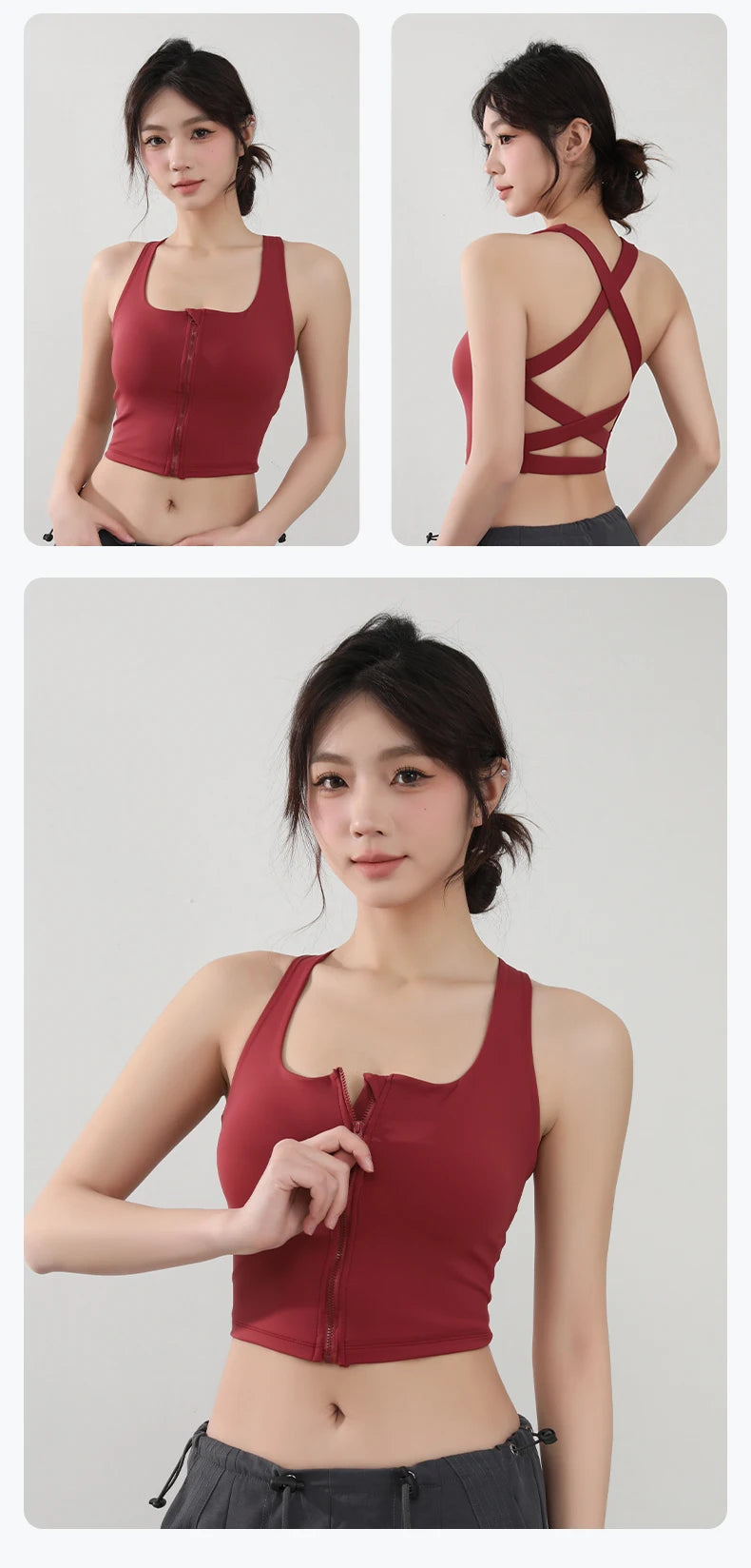 Crossed Back Nude Quick-drying Integrated Yoga Suit Vest Beautiful Back Shock-proof High-intensity Running Fitness Underwear