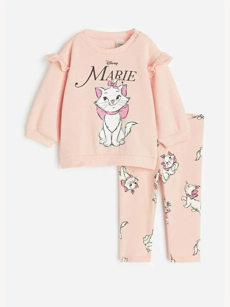New Cartoon Fashion Casual Costume Round Neck Long-sleeved Tops Spring Autumn Hoodies Minnie Full Print Sweatshirts For Girls