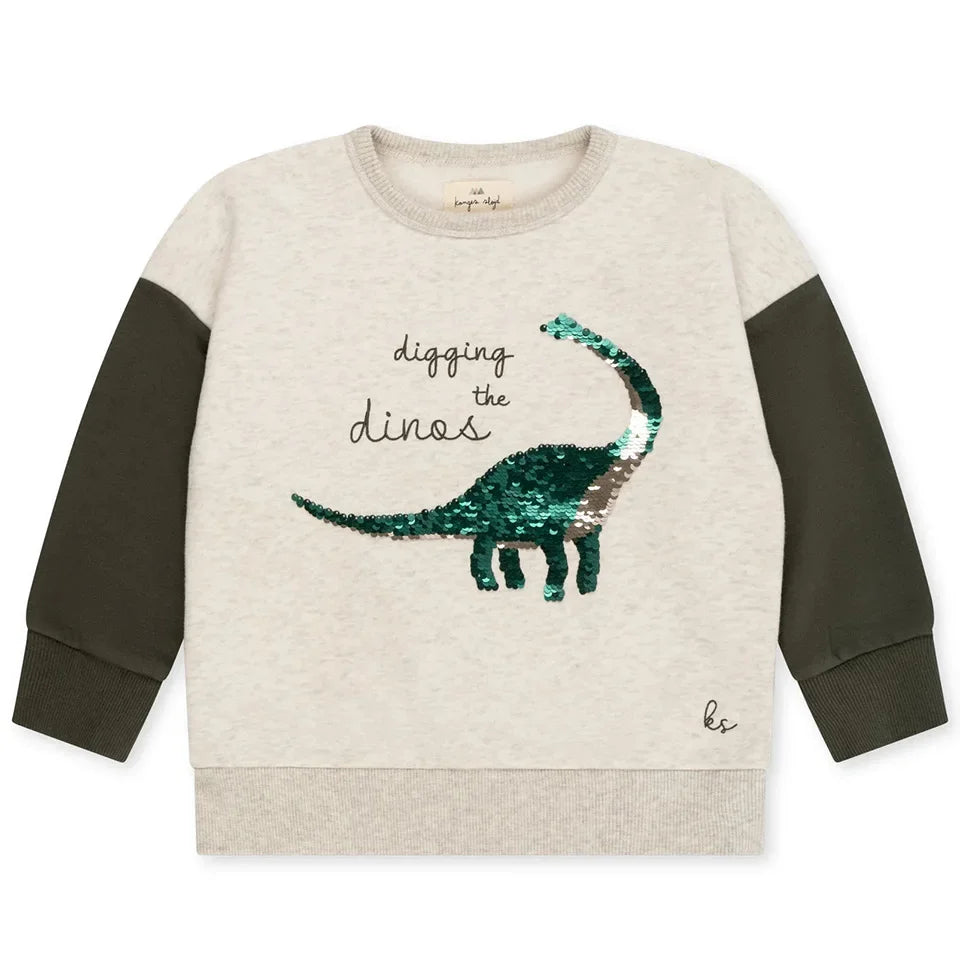 Spring Ks Baby Boys Cotton Sweatshirts Set Kids Clothes Autumn Girls Cartoon Panda Dinosaur Pullover Children Lemon Top Pants