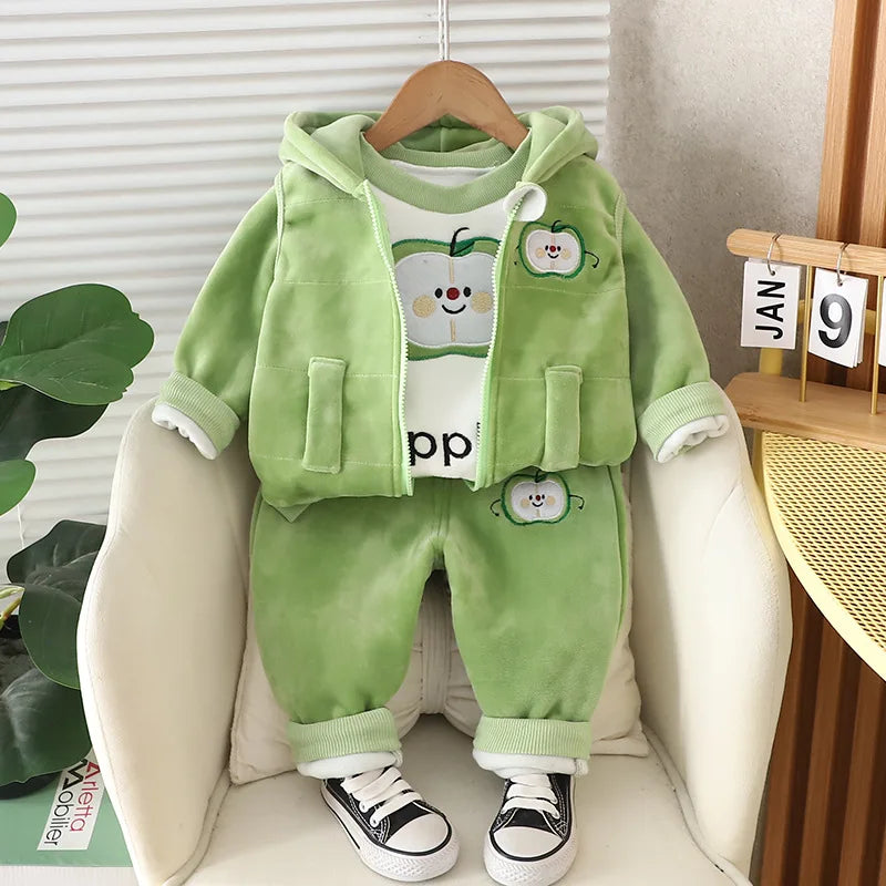 1 2 3 4 Years Winner Baby Boys Clothes Cute Lion Autumn Boys Clothing Sets Coat + Vest + Pants Boys Suits Children's Clothing